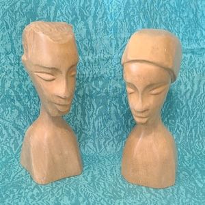 VTG Tribal Wood Busts